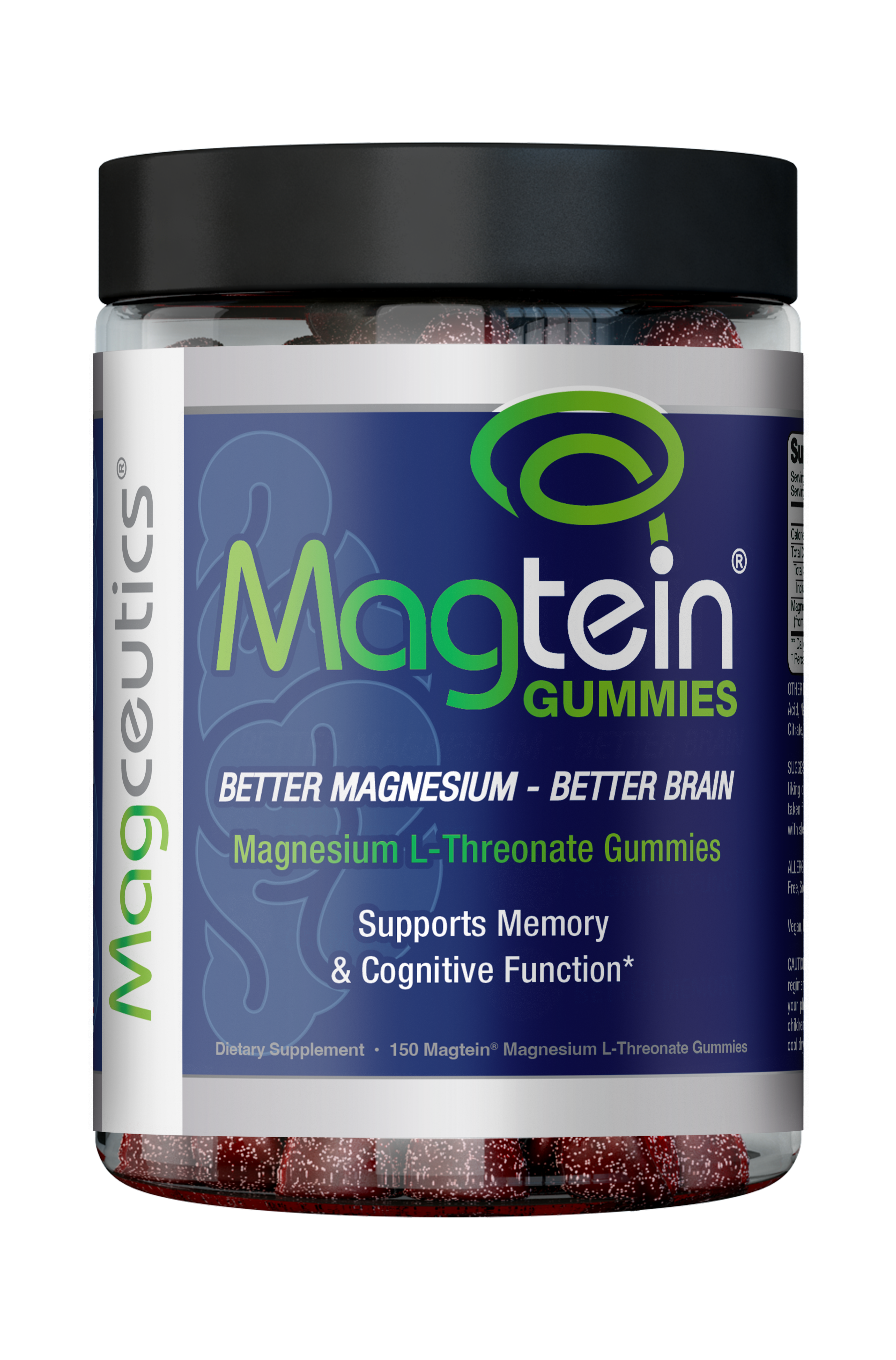 Magtein - Magnesium L-Threonate ADULT GUMMIES - MAGCEUTICS