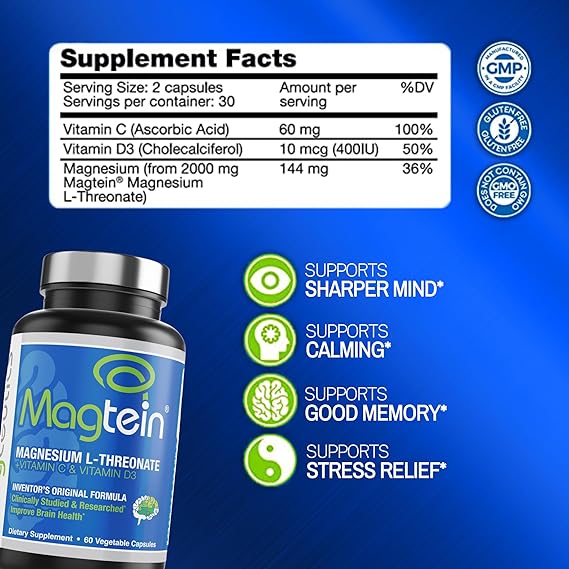 Magtein 60oct supplement fact
