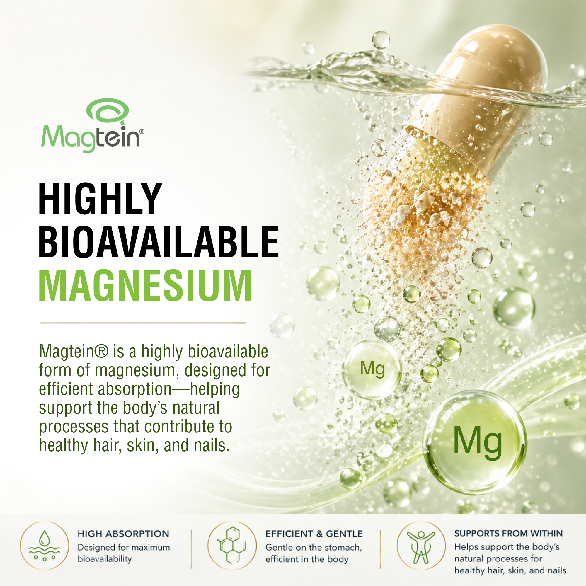 KeraMag – Keratin (KeraGEN-IV) & Magtein Magnesium L-Threonate - MAGCEUTICS