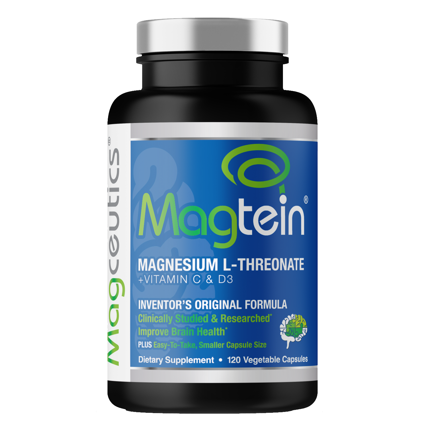 Magtein - Magnesium L-Threonate 120ct - MAGCEUTICS