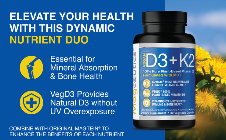 Vegan Vitamin D3 + K2 - 30 Capsules - MAGCEUTICS