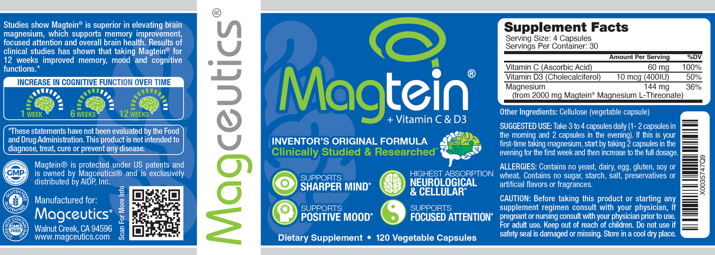 MAGTEIN 120CT Vitamin C and D3